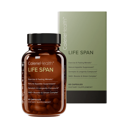 CalerieHealth LIFE SPAN 腦力健 60粒裝 - 棕色玻璃瓶與綠色包裝外盒