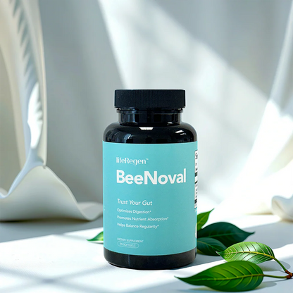 lifeRegen BeeNoval 腸道健康保健軟膠囊瓶裝（藍綠色標籤 90粒裝），主打幫助消化與營養吸收